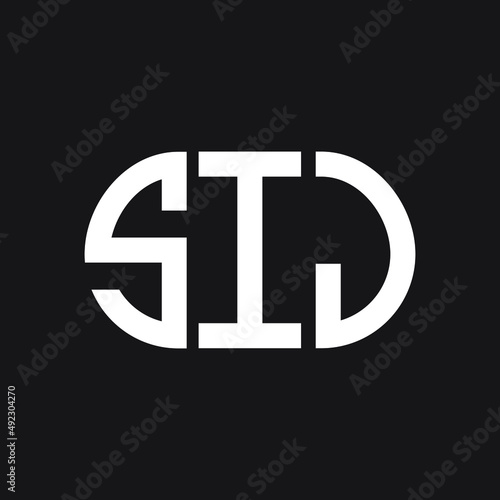 SIJ letter logo design on black background. SIJ creative initials letter logo concept. SIJ letter design. photo