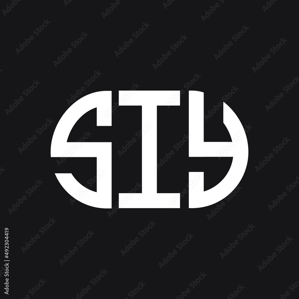 SIY letter logo design on black background. SIY creative initials letter logo concept. SIY letter design. SIY letter logo design on black background. SIY creative initials letter logo concept. SIY letter design.