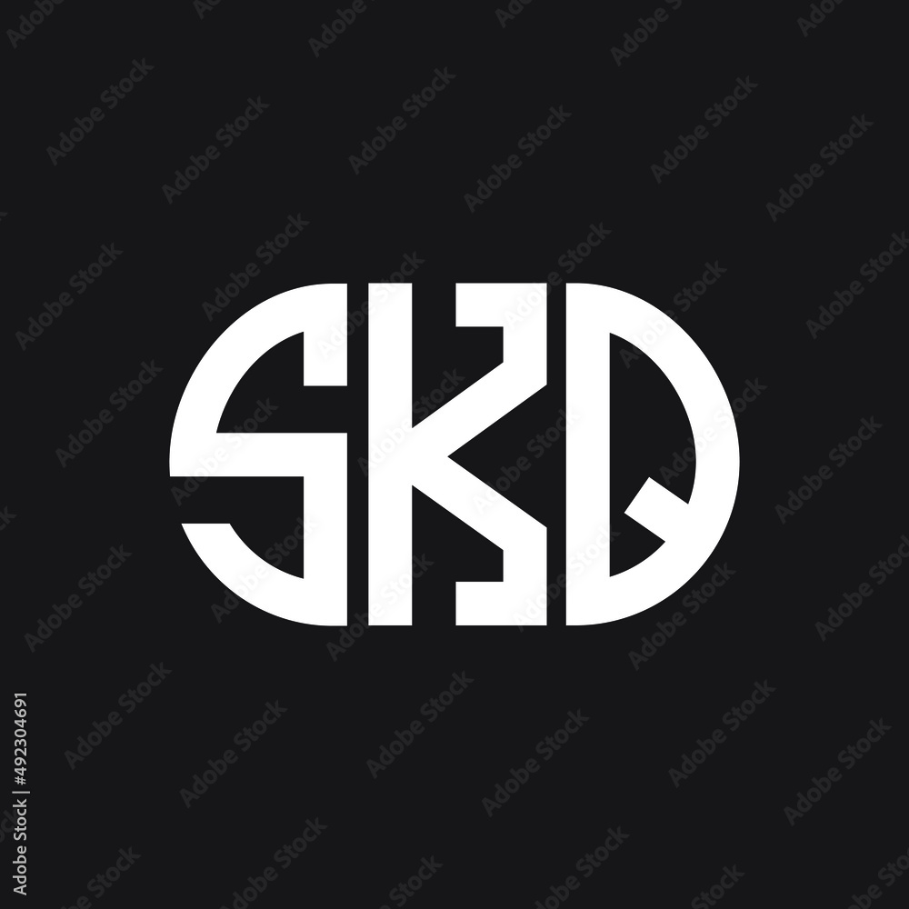 SKQ letter logo design on black background. SKQ creative initials letter logo concept. SKQ letter design. SKQ letter logo design on black background. SKQ creative initials letter logo concept. SKQ letter design.