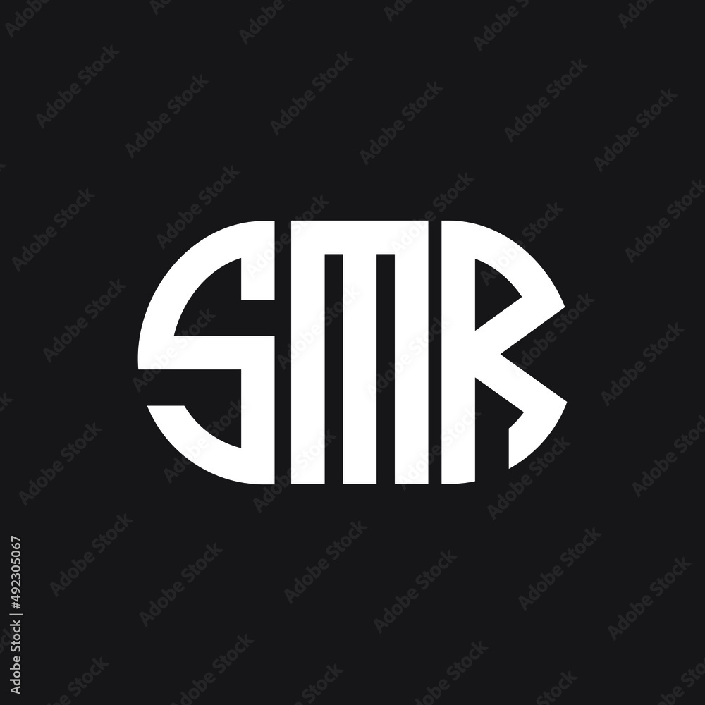 SMR letter logo design on black background. SMR creative initials letter logo concept. SMR letter design. 
