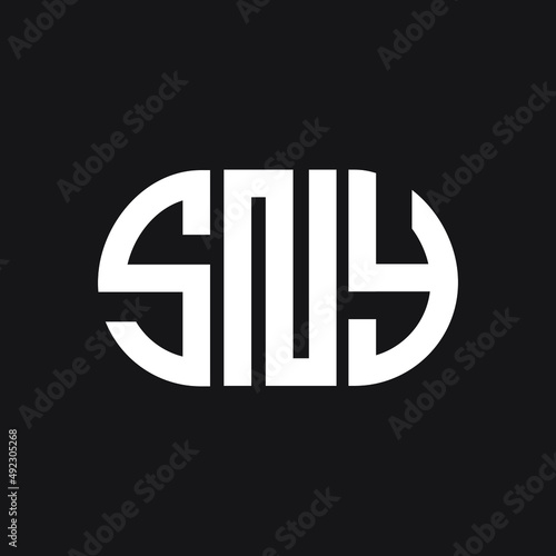 SNY letter logo design on black background. SNY creative initials letter logo concept. SNY letter design. 
