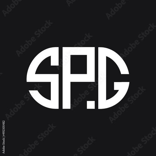SPG letter logo design on black background. SPG creative initials letter logo concept. SPG letter design. 