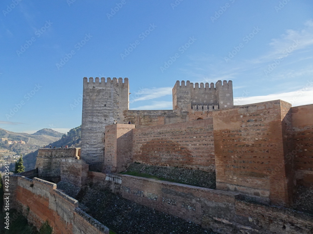 Obraz premium [Spain] Outer wall of Alcazaba (The Alhambra, Granada)