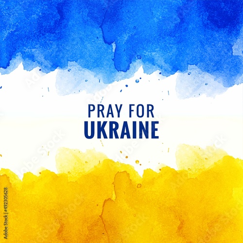 Modern flag theme pray for ukraine text texture background photo