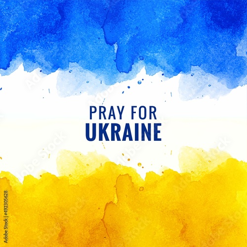 Modern flag theme pray for ukraine text texture background