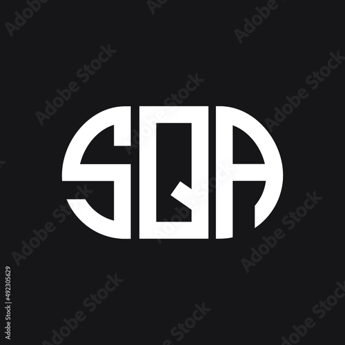 SQA letter logo design on black background. SQA creative initials letter logo concept. SQA letter design. 