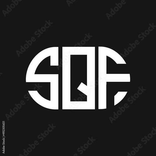 SQF letter logo design on black background. SQF creative initials letter logo concept. SQF letter design. 