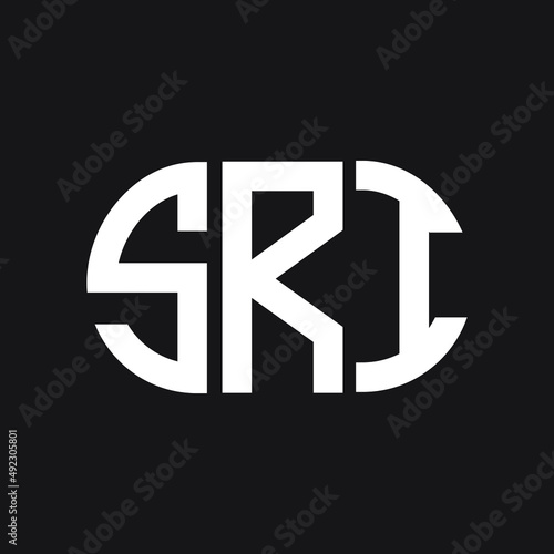 SRI letter logo design on black background. SRI creative initials letter logo concept. SRI letter design. 