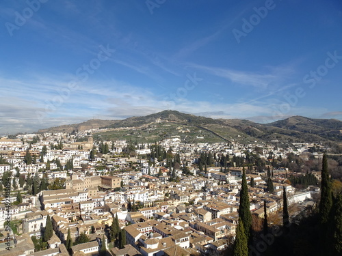 [Spain] The cityscape of The Albaicín from seen The Alhambra (Granada)