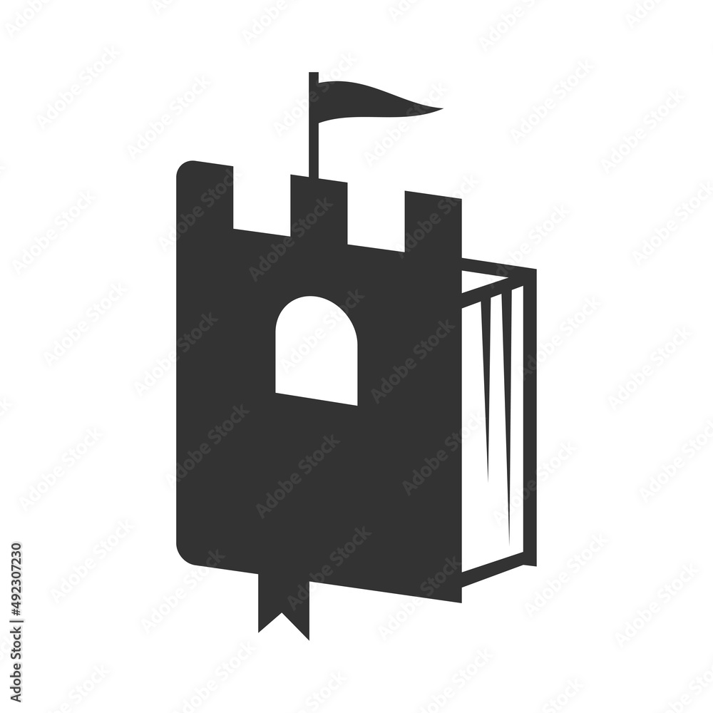 Castle Book Logo Icon Illustration Brand Identity Castle Book Logo Icon Illustration Brand Identity