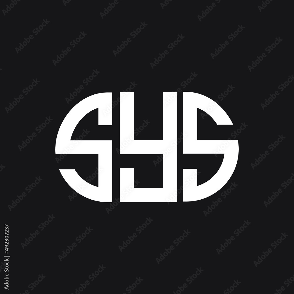 SYS letter logo design on black background. SYS creative initials letter logo concept. SYS letter design. SYS letter logo design on black background. SYS creative initials letter logo concept. SYS letter design.