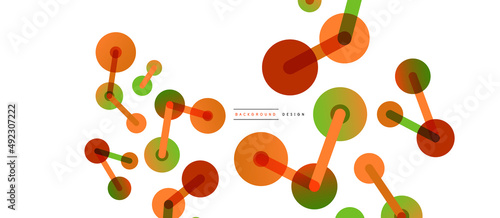 Fototapeta Naklejka Na Ścianę i Meble -  Network concept abstract background. Dots connection. Big data idea. Business template for wallpaper, banner, background or landing