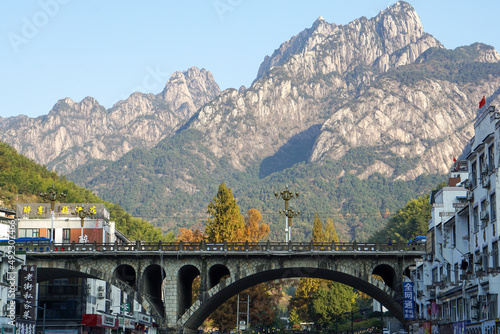 Hongcun village, Anhui Province, China - September 20 2020 : It is located near Mount Huangshan. Hongcun is a famous historical village in China UNESCO heritage site.