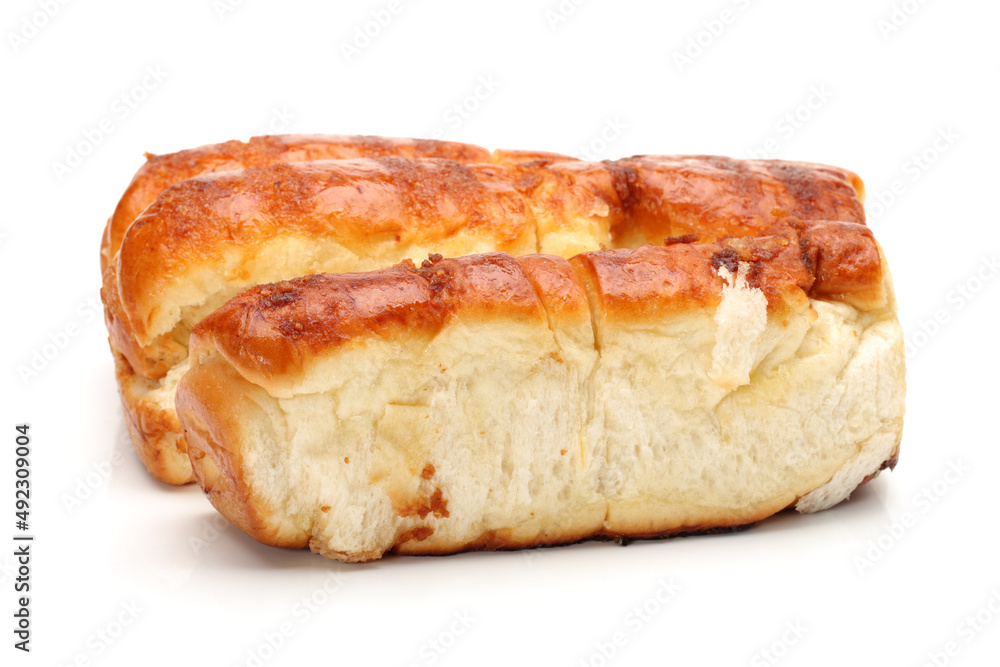 Bread on a white background