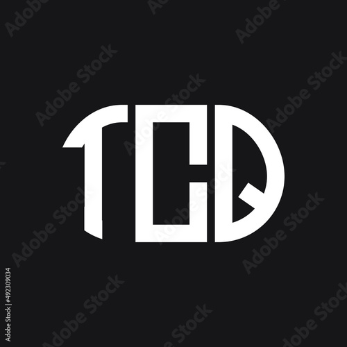 TCQ letter logo design on black background. TCQ creative initials letter logo concept. TCQ letter design. 