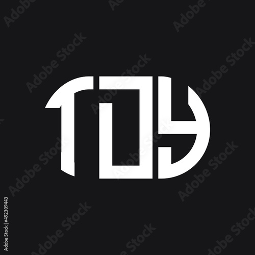 TDY letter logo design on black background. TDY creative initials letter logo concept. TDY letter design.