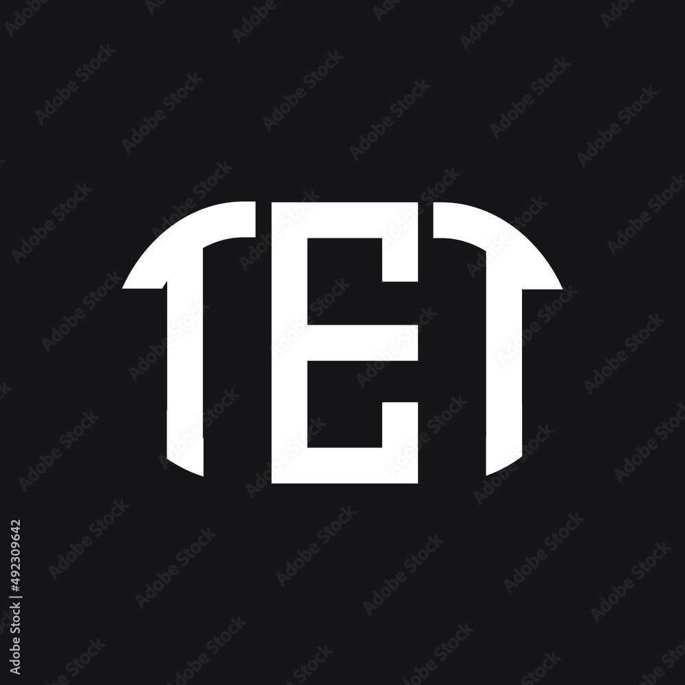 TET letter logo design on black background. TET creative initials letter logo concept. TET letter design. TET letter logo design on black background. TET creative initials letter logo concept. TET letter design.