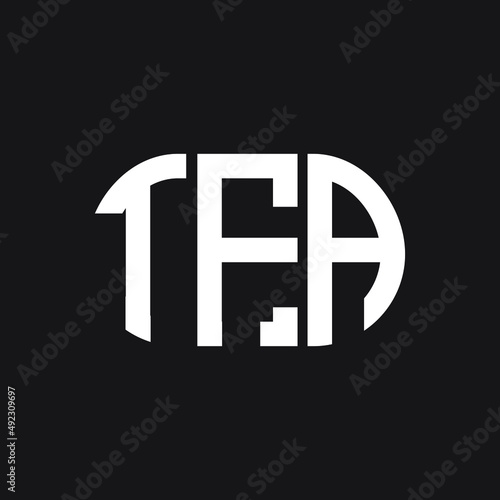 TFA letter logo design on black background. TFA creative initials letter logo concept. TFA letter design. photo