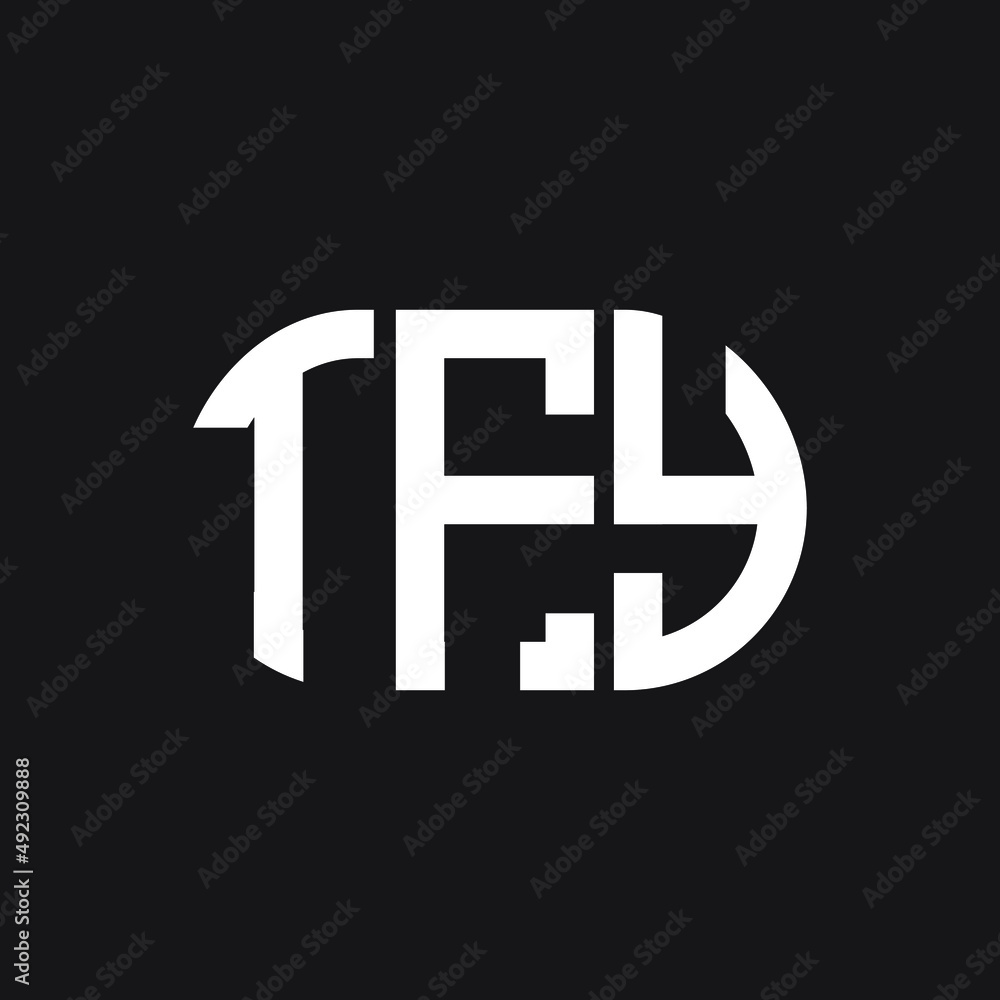 TFY letter logo design on black background. TFY creative initials letter logo concept. TFY letter design. TFY letter logo design on black background. TFY creative initials letter logo concept. TFY letter design.
