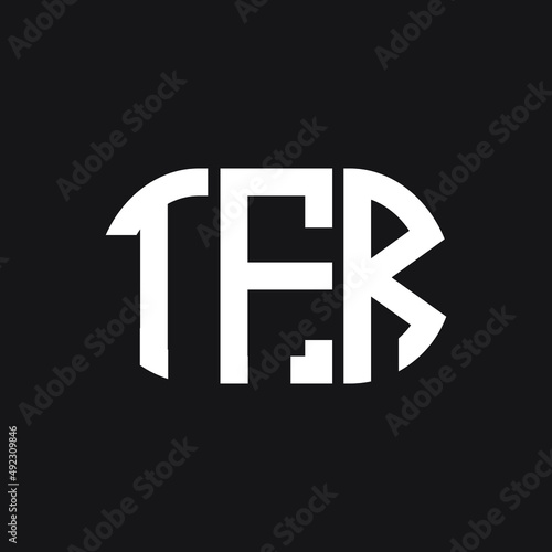 TFR letter logo design on black background. TFR creative initials letter logo concept. TFR letter design.