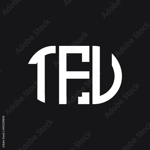 TFU letter logo design on black background. TFU creative initials letter logo concept. TFU letter design. 