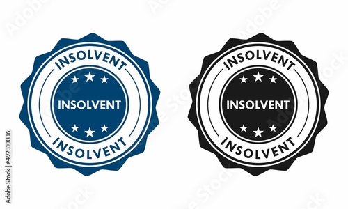 Insolvent design logo template illustration
