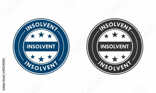 Insolvent design logo template illustration
