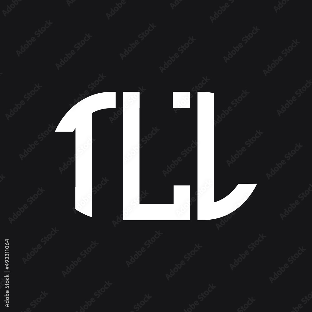 TLL letter logo design on black background. TLL creative initials letter logo concept. TLL letter design.
