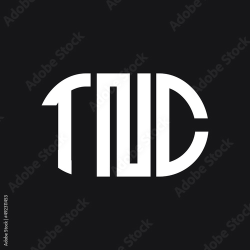 TNC letter logo design on black background. TNC creative initials letter logo concept. TNC letter design. photo
