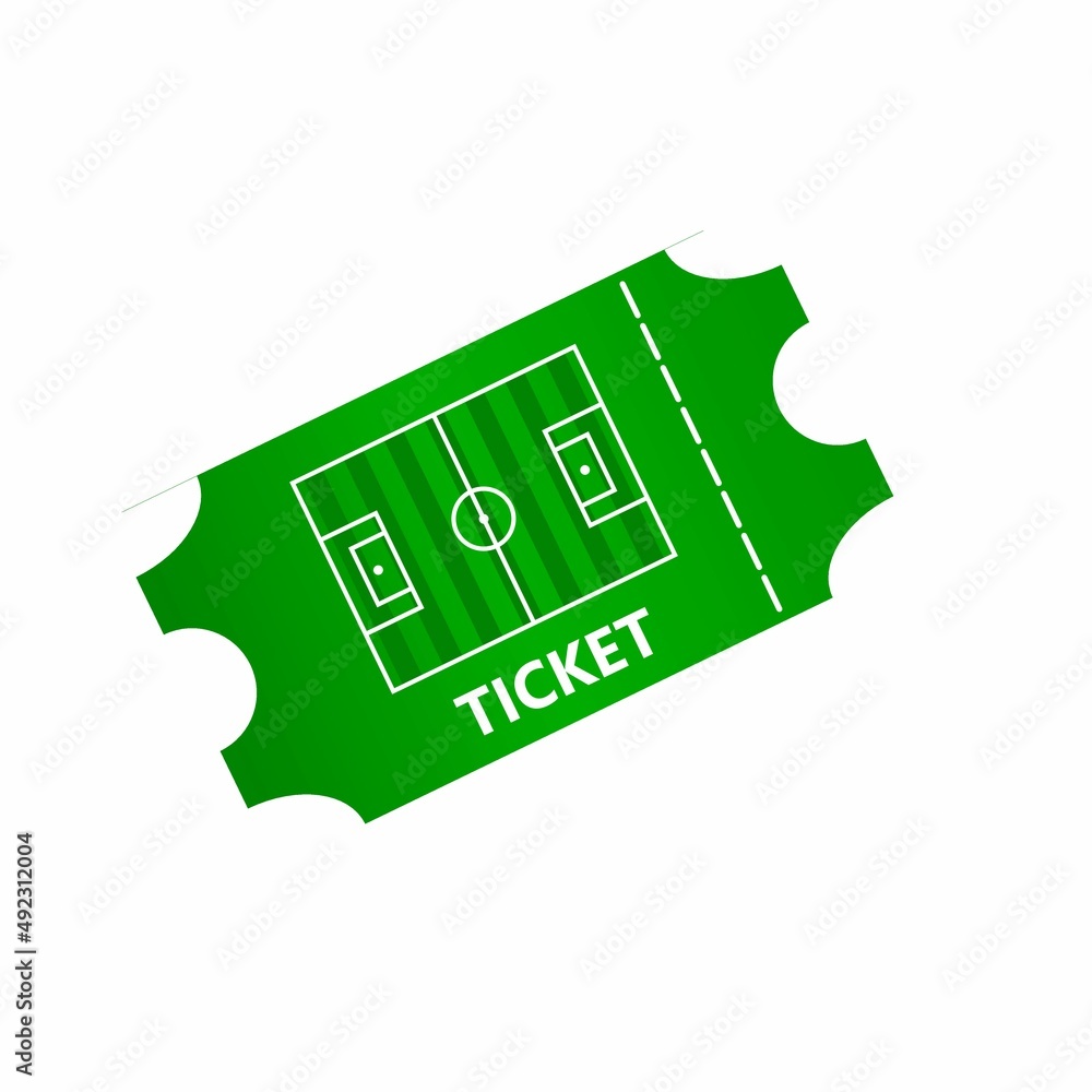 Ticket football logo template illustration Ticket football logo template illustration