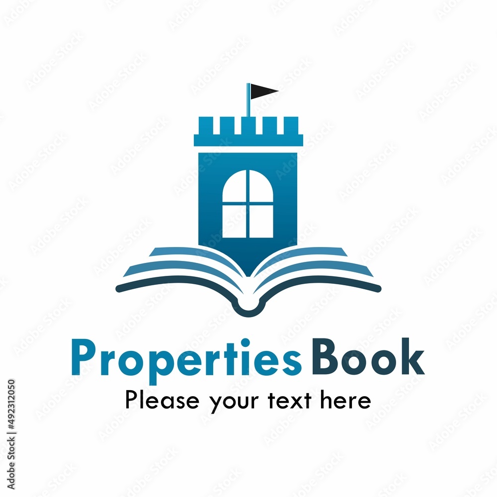 Properties book logo template illustration