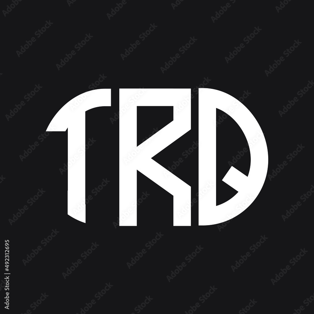 TRQ letter logo design on black background. TRQ creative initials letter logo concept. TRQ letter design. TRQ letter logo design on black background. TRQ creative initials letter logo concept. TRQ letter design.