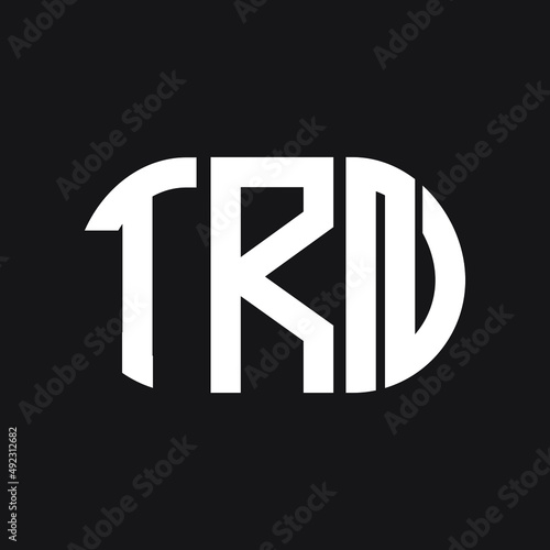 TRN letter logo design on black background. TRN creative initials letter logo concept. TRN letter design.