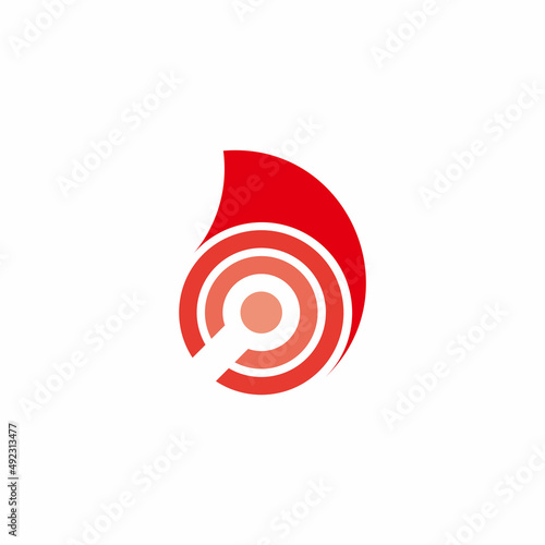 matches lighter gradient flame geometric symbol logo vector