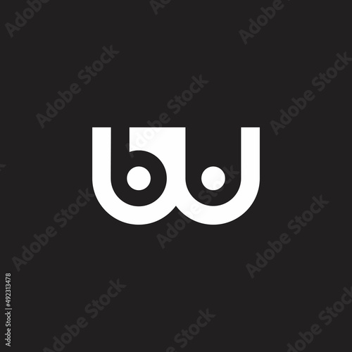 letters bw simple geometric silhouettes logo vector