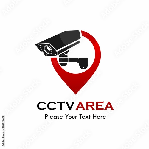 CCTV area logo template illustration