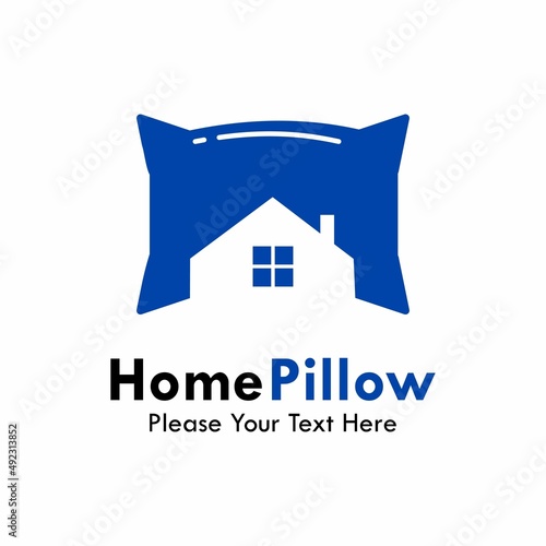 Home pillow logo template illustration