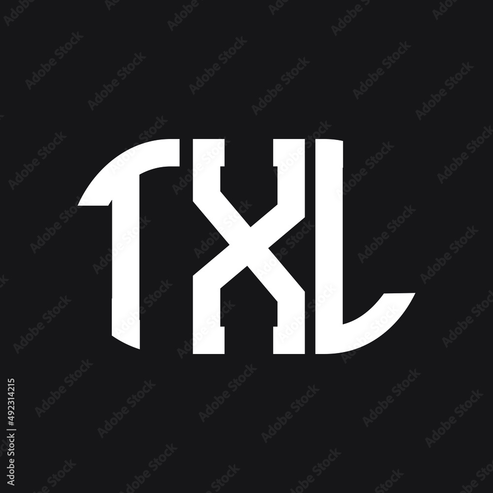 TXL letter logo design on black background. TXL creative initials letter logo concept. TXL letter design. TXL letter logo design on black background. TXL creative initials letter logo concept. TXL letter design.