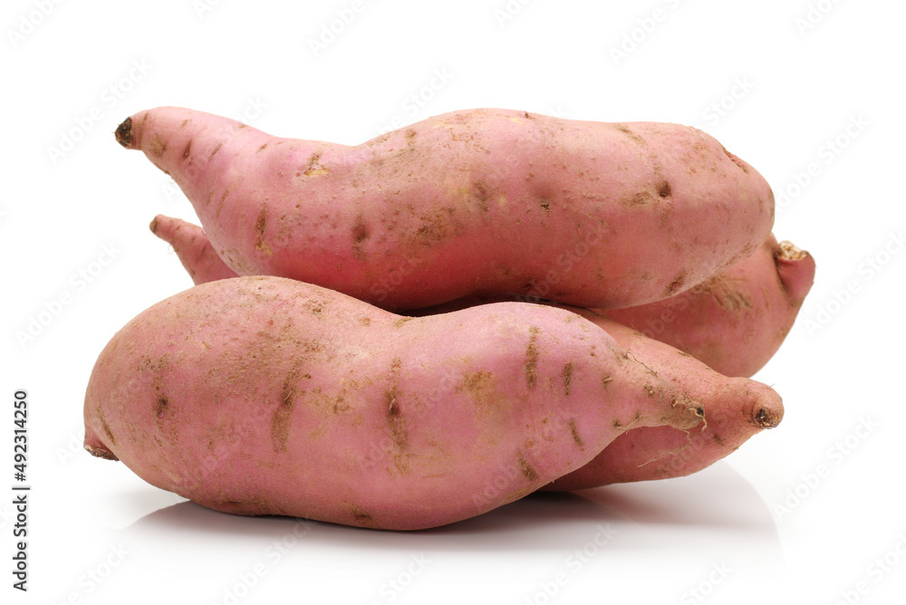 sweet potato on the white background sweet potato on the white background