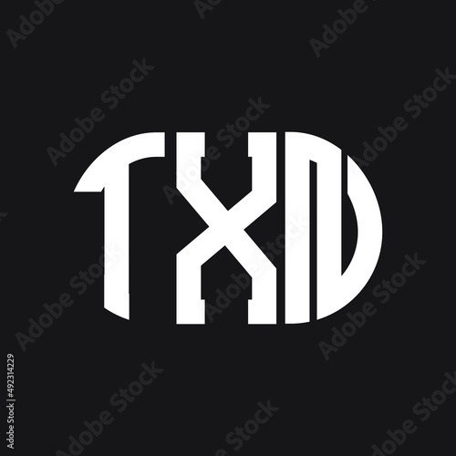 TXN letter logo design on black background. TXN creative initials letter logo concept. TXN letter design.