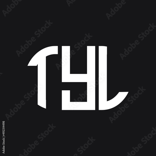 TYL letter logo design on black background. TYL creative initials letter logo concept. TYL letter design.