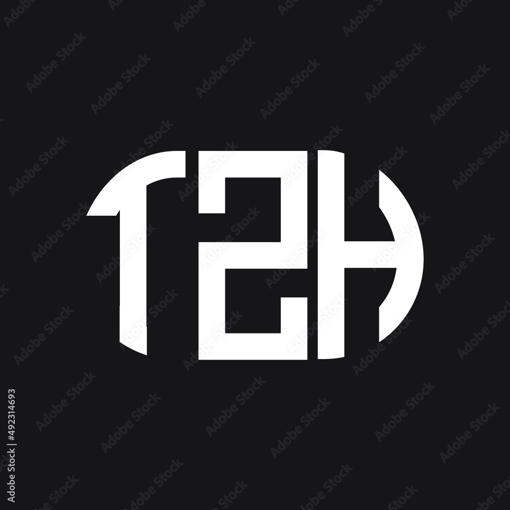 TZH letter logo design on black background. TZH creative initials letter logo concept. TZH letter design. TZH letter logo design on black background. TZH creative initials letter logo concept. TZH letter design.