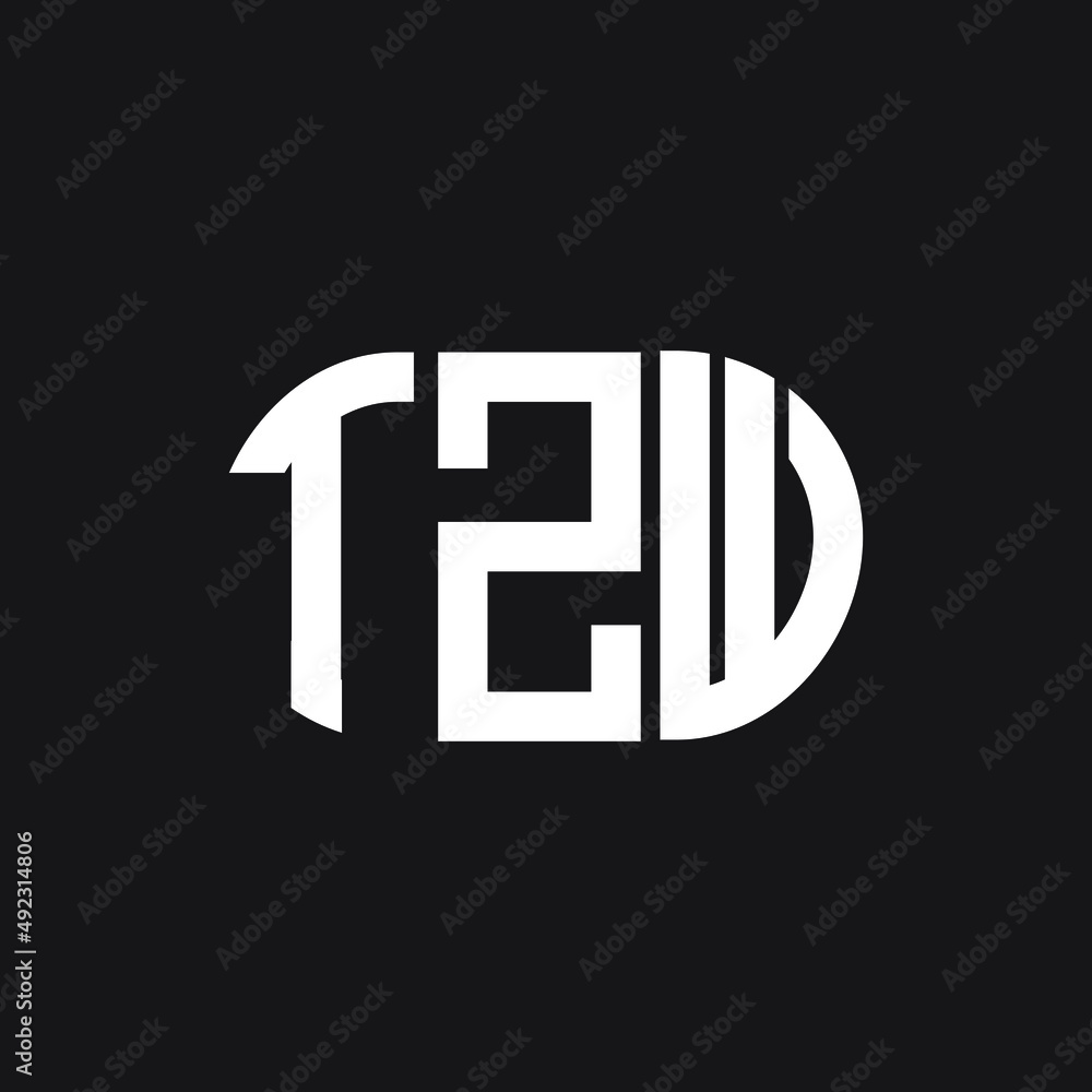 TZW letter logo design on black background. TZW creative initials letter logo concept. TZW letter design. TZW letter logo design on black background. TZW creative initials letter logo concept. TZW letter design.