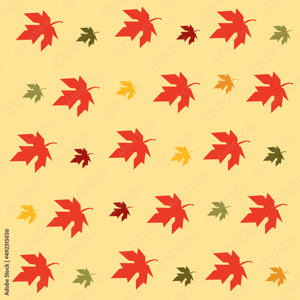 Autumn colorful elements with fall leaves. illustration in flat design. Autumn colorful elements with fall leaves. illustration in flat design.