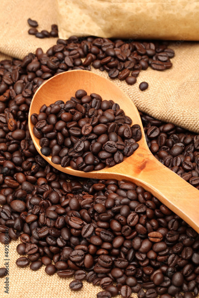 Fototapeta premium coffee beans background .