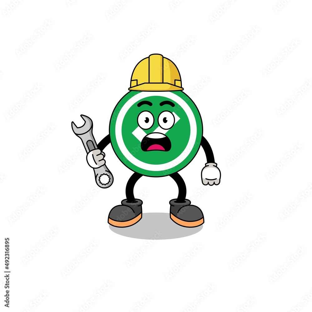 Obraz premium Character Illustration of check mark with 404 error