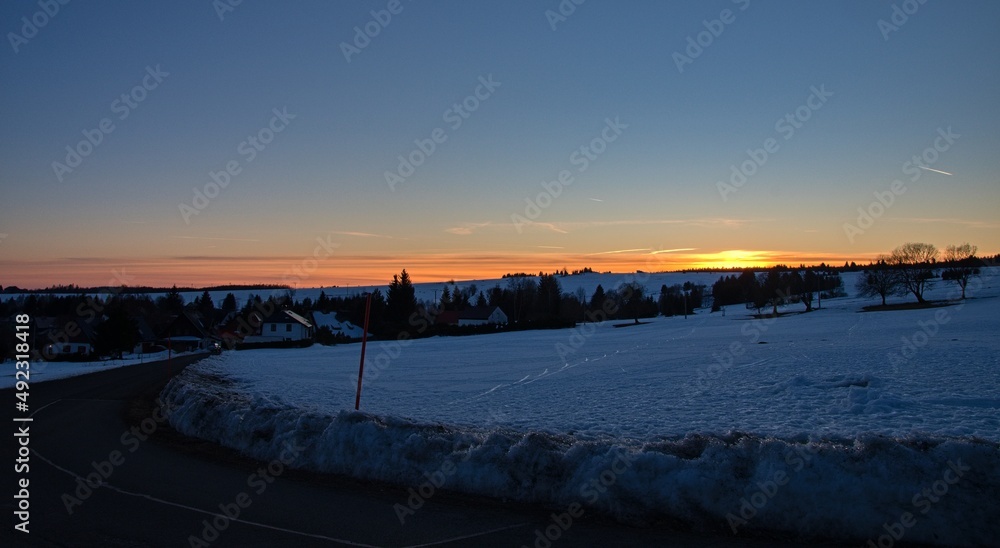 Fototapeta premium sunset in the mountains