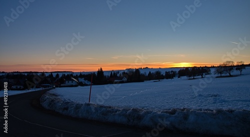 sunset in the mountains