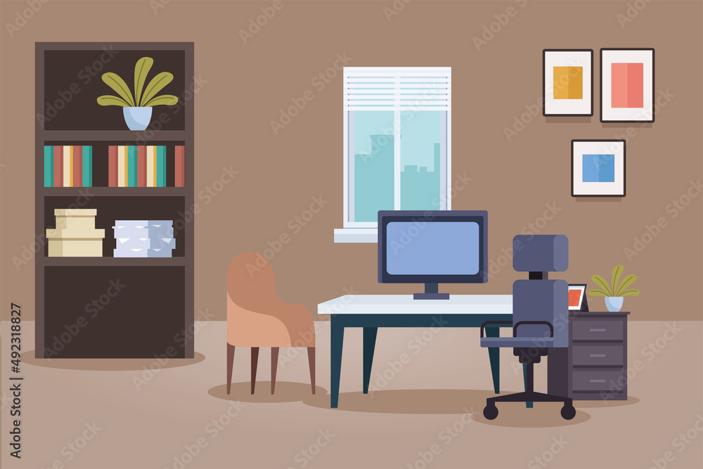 office workplace with desk office workplace with desk