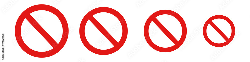 Stop sign icon set. Warning and prohibition. Vectors. Stop sign icon set. Warning and prohibition. Vectors.